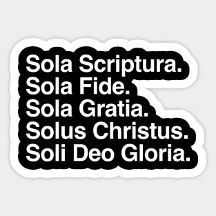 The Five Solas of the Reformation Sticker